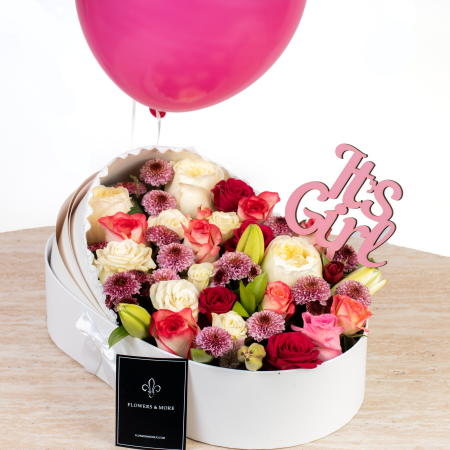 "It's a Girl" Newborn Flower Box